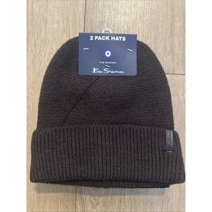 Ben Sherman Men's 2 Pack Wool Blend Knit Hat Beanie Hats Cuff OSFM NEW